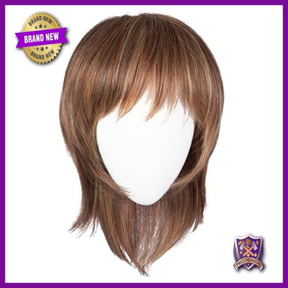 Average Cap Size Synthetic Wig with Monofilament Top and Lace Front